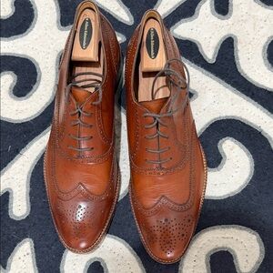 Allen Edmonds Cognac Brown Brogue Wingtip Oxfords 13M